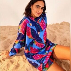 Farm Rio rainbow Macaws Sweatshirt